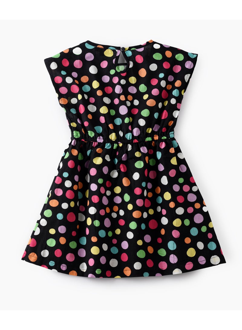 Jelliene Girls Multicolor Polka Dot Casual Dress - Image 2